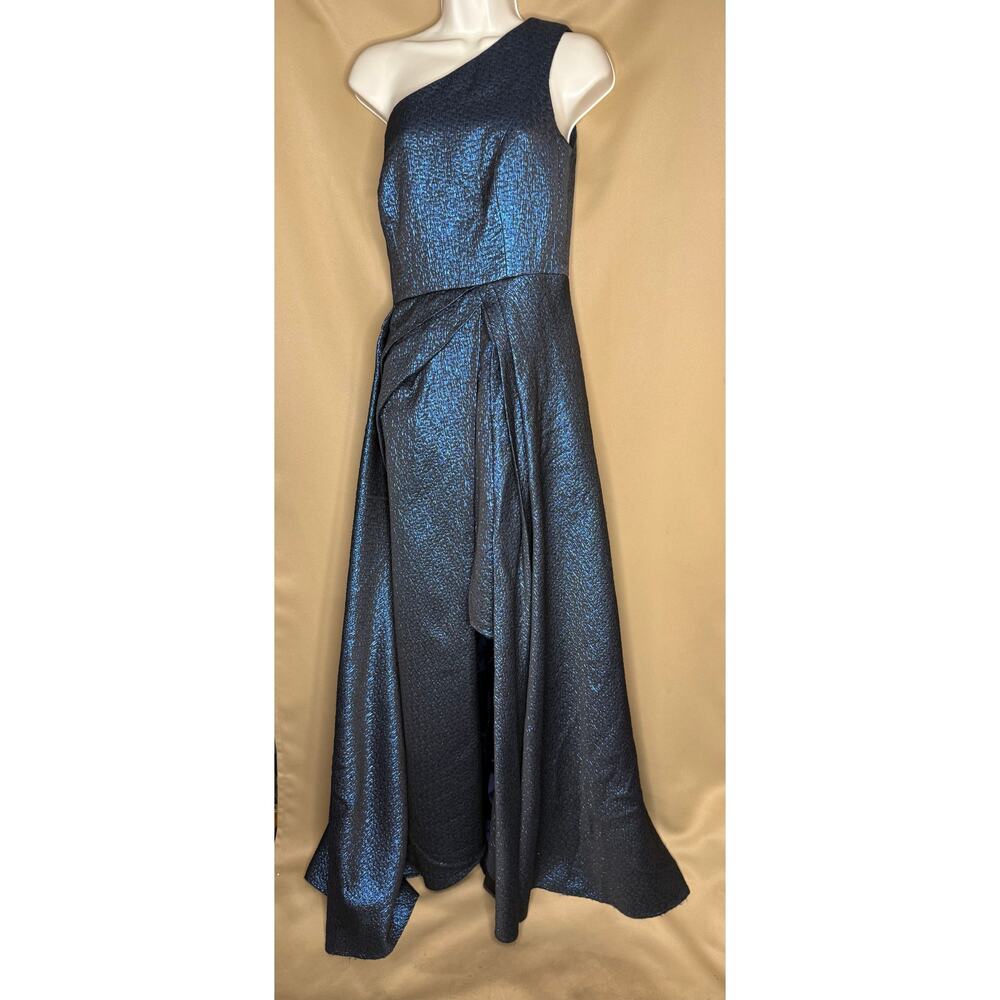 Monique Lhuillier Navy Odyssey Gown 6 - Picture 6 of 11